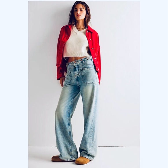 We The Free Denim - Free People We The Free Palmer Cuffed Jeans, La La Land.